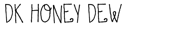 DK Honey Dew font preview
